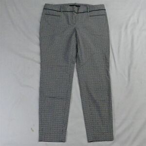 The Limited 6 Black White Square Print Exact Stretch Skinny Womens Dress Pants